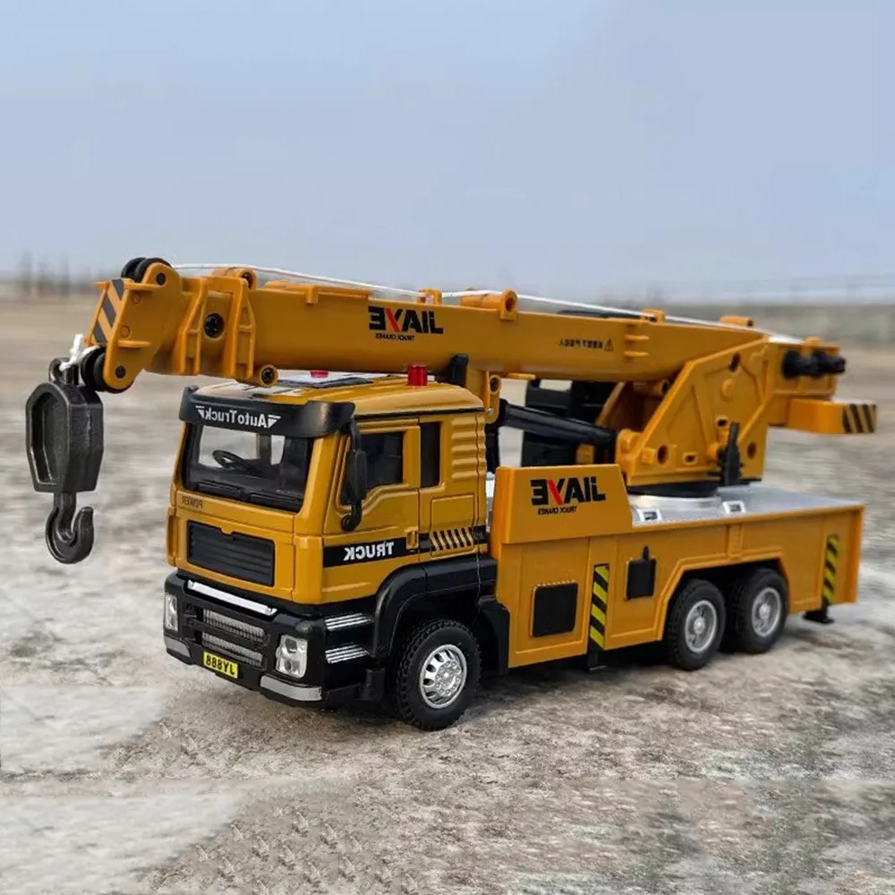 1/50 Crane Truck Model Toy Car Diecast Alloy Engineering Vehicle