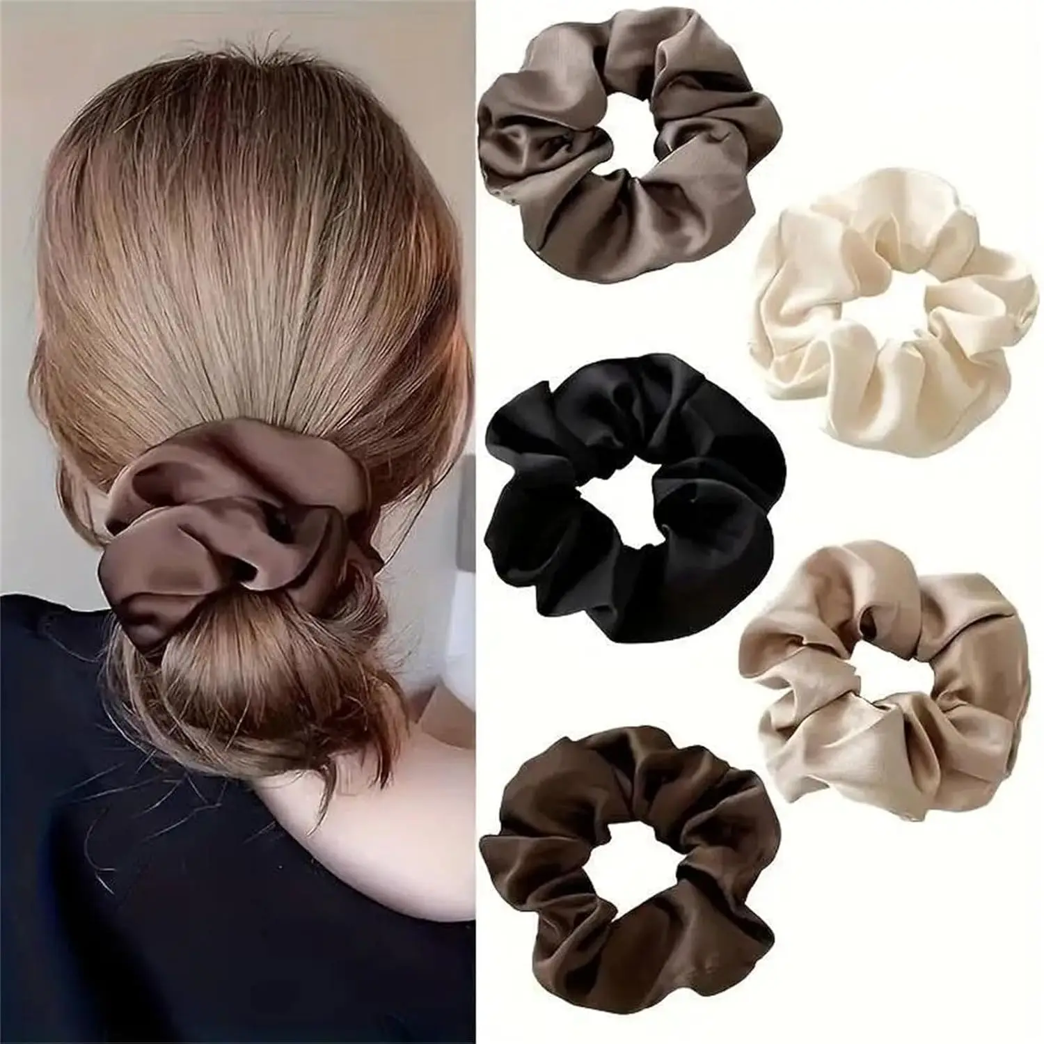 Luxurious Jumbo Silk Satin Hair Scrunchies