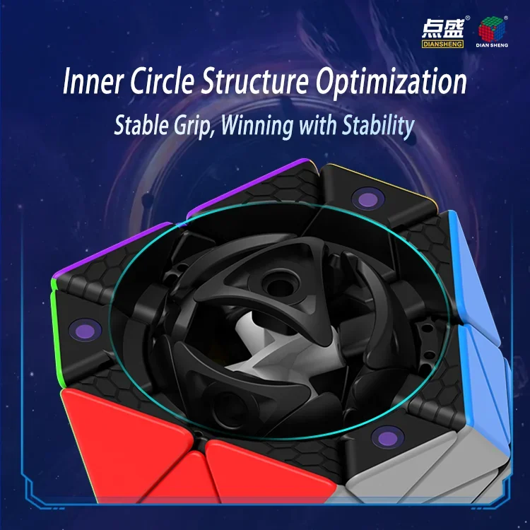 [Picube] Diansheng FTO Magnetic Cube Diansheng Fto Rotating octahedron Magnetic Magic Speed Cube  Educational Puzzle Toy Gift 4