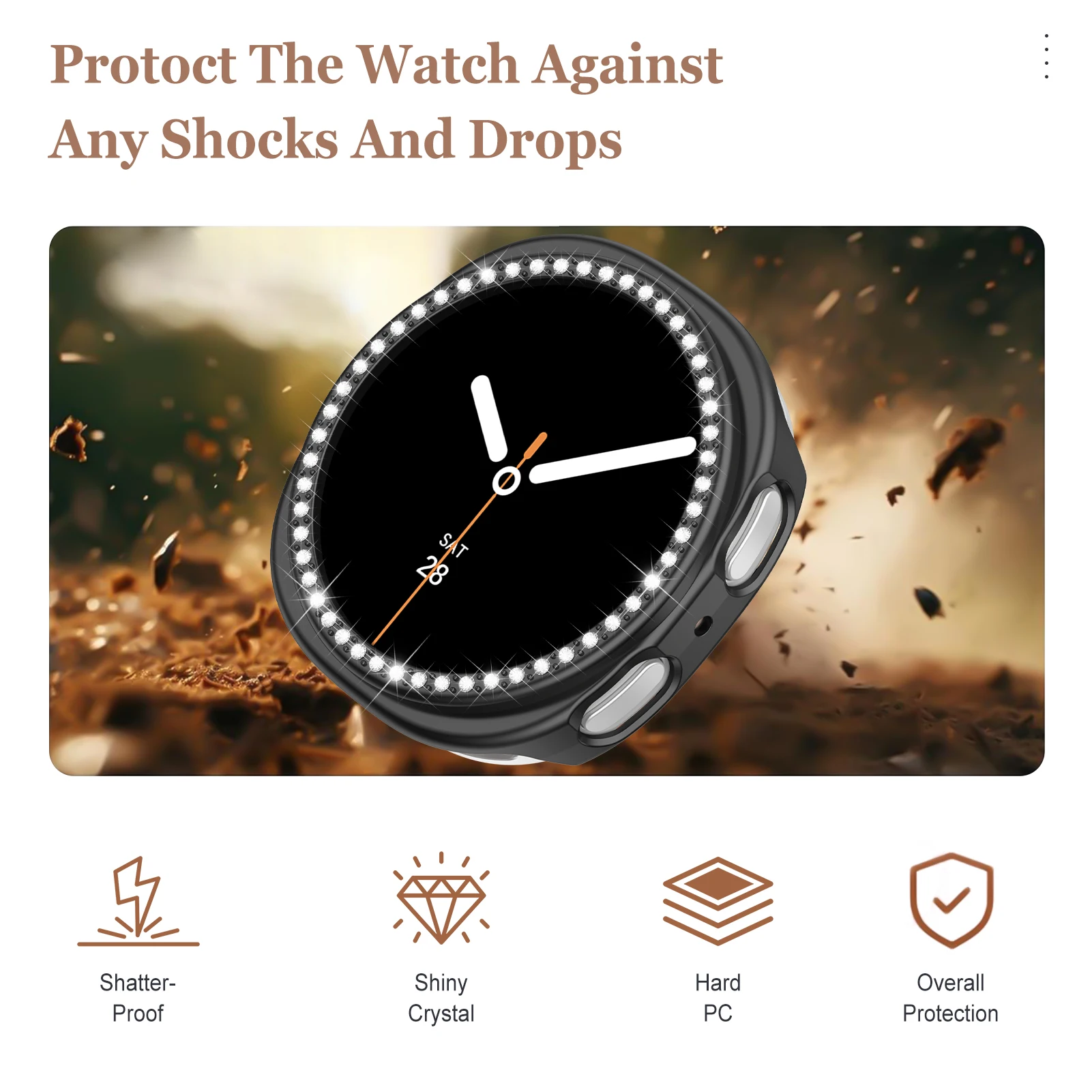 Elegant Diamond Protective Bumper Shell
