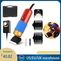 Carpet Trimmer With Wooden Shearing Guide Carpet Carving Machine Electric Speed ​​Adjustable Shears Scissors For Rug Tufting Gun 1