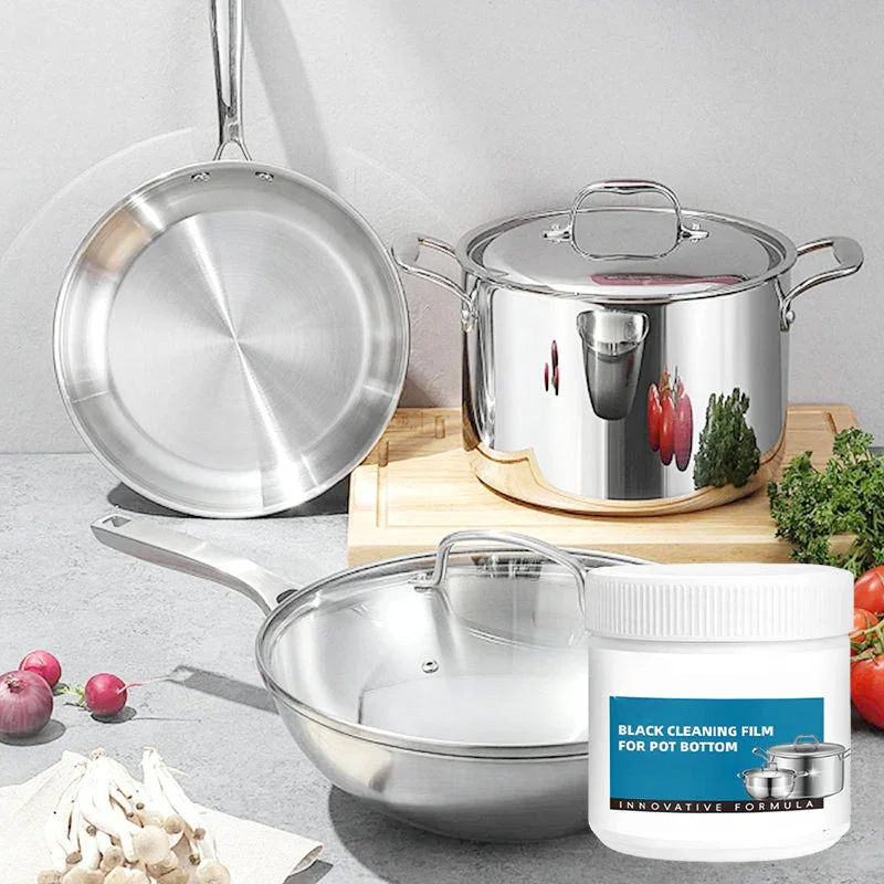 260g Strong Oil Stain Cleaner Kitchen Pot Bottom Decontamination Black Pot Mud Film Seaweed Cleaner Strong Dirt Removal Oil