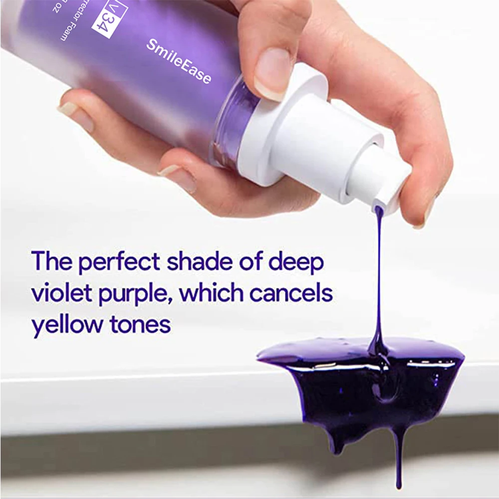 Tooth Cleansing Purple Corrector Toothpaste Effective Whitening Teeth Mousse Oral Cleaning Teeth whitening device
