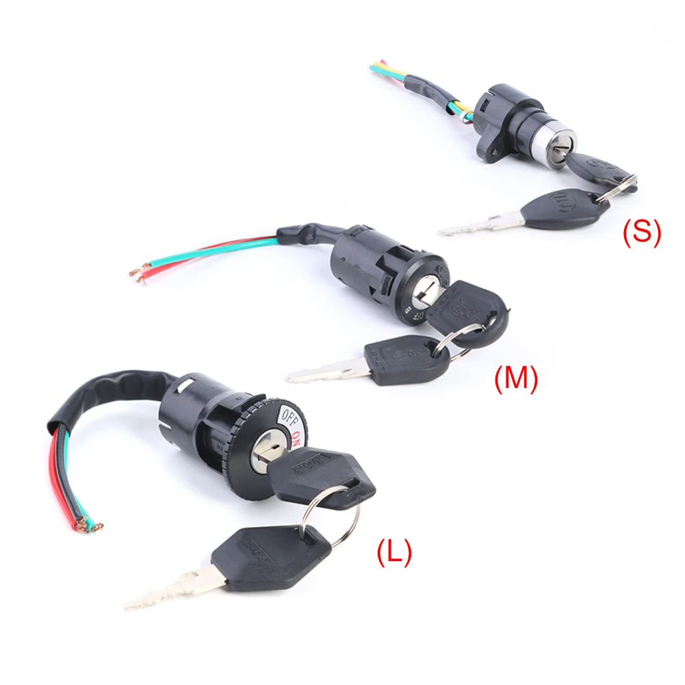 Universal Electric Door Lock Key Ignition Switch Key Electric Bicycle Scooter Power Supply Lock Key Switch E-bike Accessories