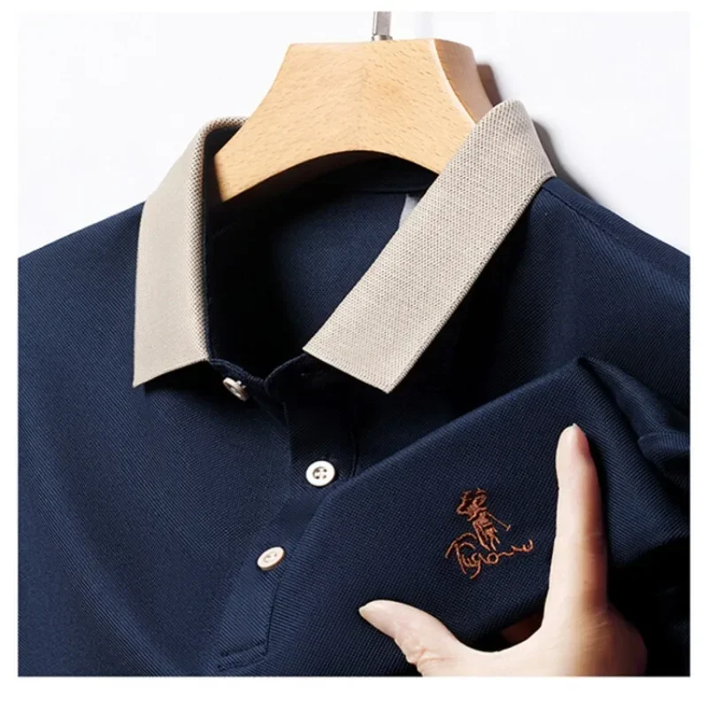 New Summer Men's Breathable Lapel Short-sleeved POLO Shirt Comfortable Tee