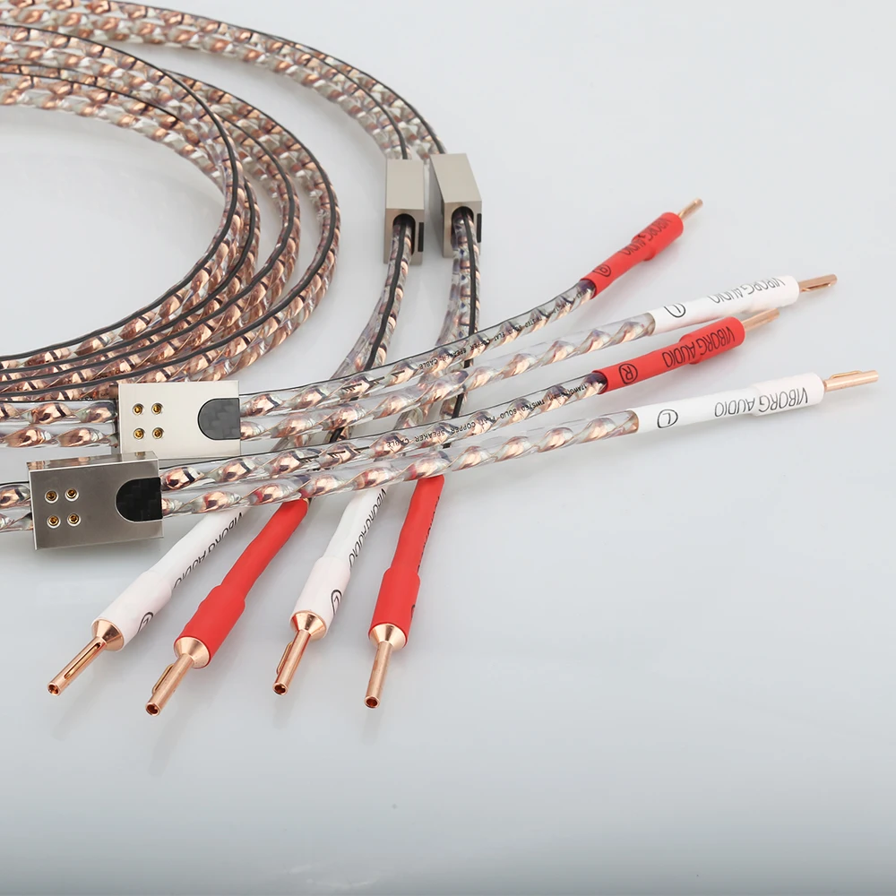 1 Pair VS903 Flat Speaker Audiophile Cable HIFI Loudspeaker