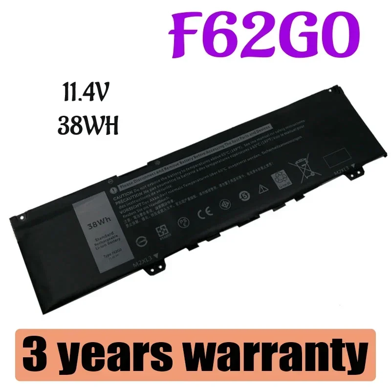 

11.4V 38WH F62G0 ORIGINAL Laptop Battery for DELL Inspiron 13 5370 7370 7373 7380 7386 Vostro 5370 RPJC3 39DY5