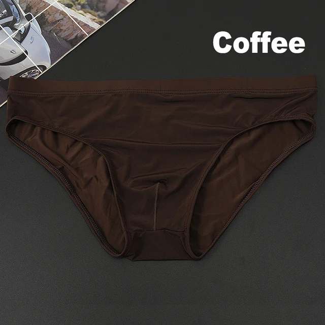 Sexy 10 Colors Men's M-4xl Panties Quick-drying Silky Underwear Solid Ice  Silk Briefs Boxers Male Comfortable Solid Underpants - Briefs - AliExpress