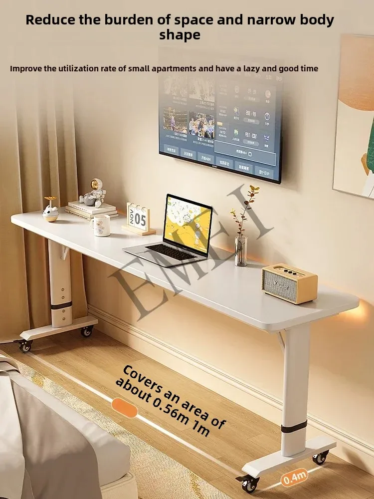 Mobile Lifting Household Simple Long Table Student Desk Bedside Lazy Cross-Bed Narrow Computer Desk