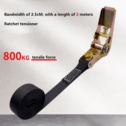 Industrial Strength Ratchet Tie - Down Straps with Metal Hooks for Secure Cargo Transport (Black)