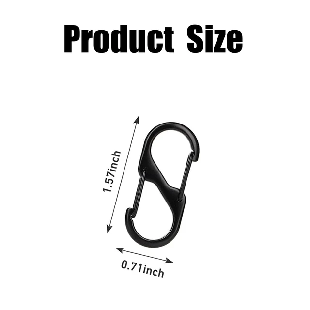 20 Pieces S Carabiner Small Alloy Snap Hook Zipper Clips Anti Theft S  Shaped Double Carabiner