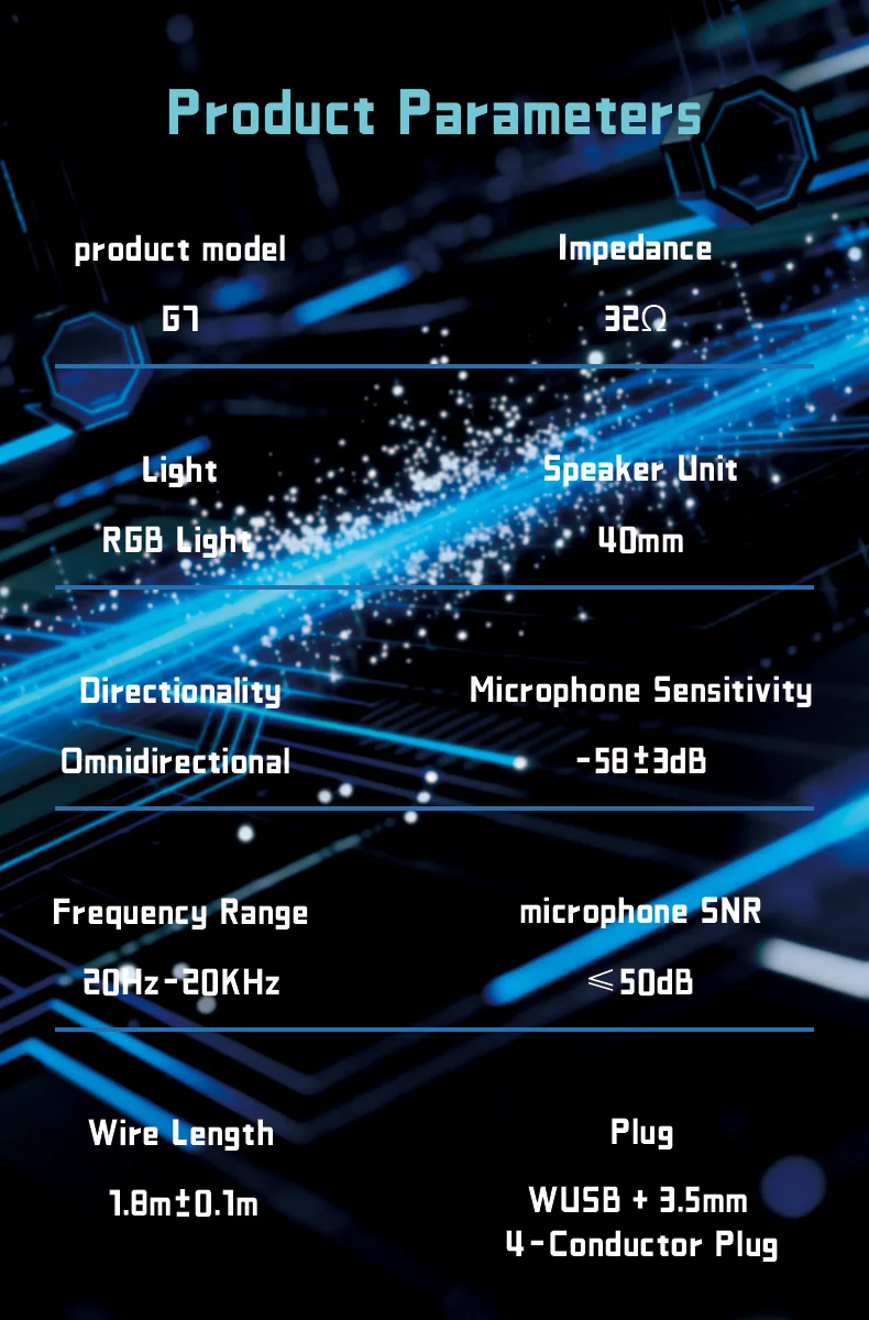 G7 gaming headset USB connection and microphone