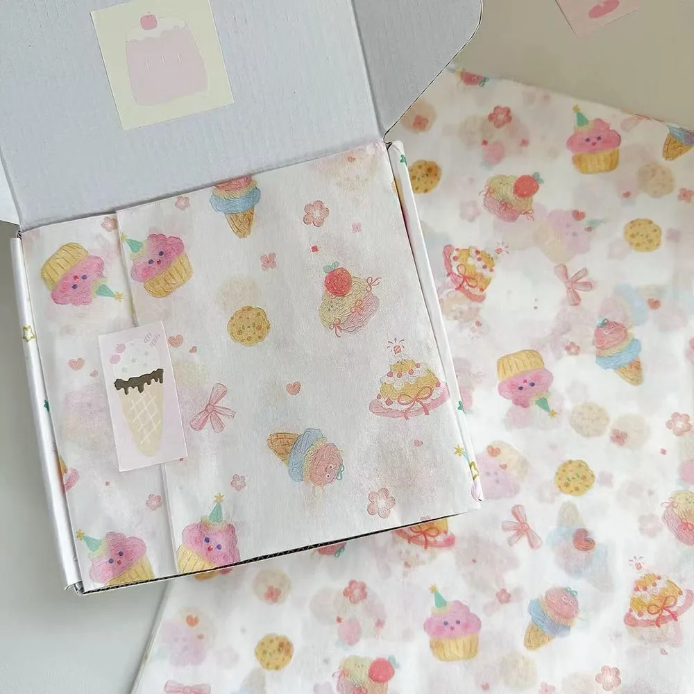 Vierblättriges Kleeblatt-Seidenpapier, gemustert, Eiscreme-Seidenpapier, Seidenpapier-Packung, bunt, für Party-Dekoration, Urlaubsgeschenk – Detail 11