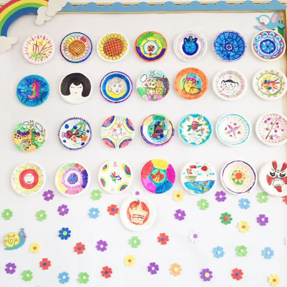 50 Pcs/lot Plastic Plates Disposable Elegant Dishes 50pcs Paper Plate Bone Spitting Plate Tableware for Paper Cardboard Units party tableware,disposable food trays