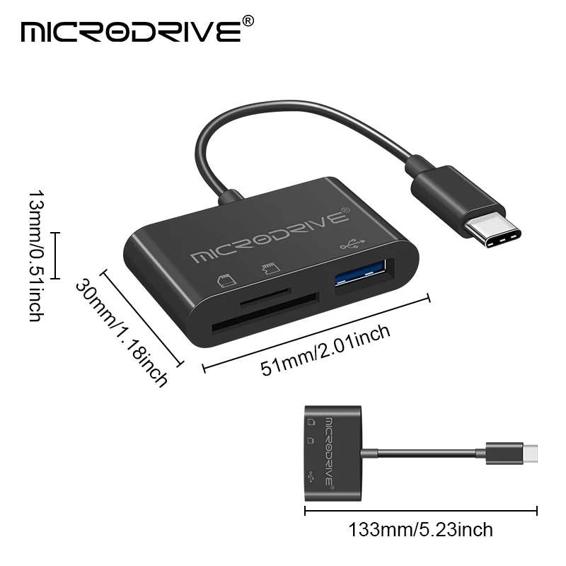 C타입 어댑터, Tf, Cf, Sd, 메모리 카드 리더, 녹음기, 컴팩트 플래시, USB C, 프로, 화웨이, 맥북, 3 인 1, 5 개