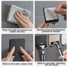 Bathroom Space Aluminum Razor Holder Storage Hook Wall Men Shaving Shaver Shelf Punch Free Razor Rack Accessories Organization 4