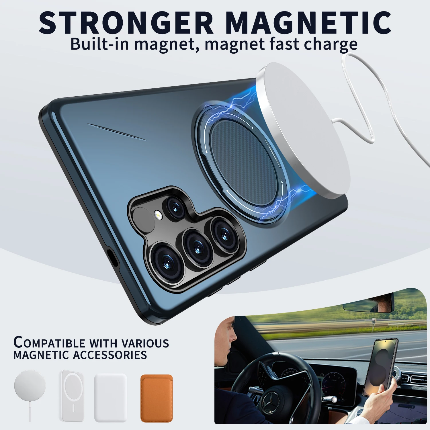 360° Folding Stand Magnetic Magsafe Case For Samsung Galaxy S25 FE S24 S23 S26 Ultra Plus A56 A36 A26 A17 A07 A55 A35 A25 A15 2