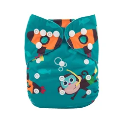 Eco-Friendly Soft Baby Cloth Diaper with Reusable Insert - With 1pc insert (H092)