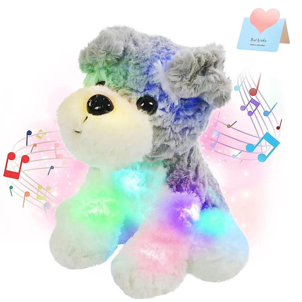 

Милая собака 25 см, кукла, игрушки, шнаузер, маленькая собака, мягкие игрушки с искусственными плюшевыми животными, музыкальный щенок, игрушка для девочек, подарки на день рождения