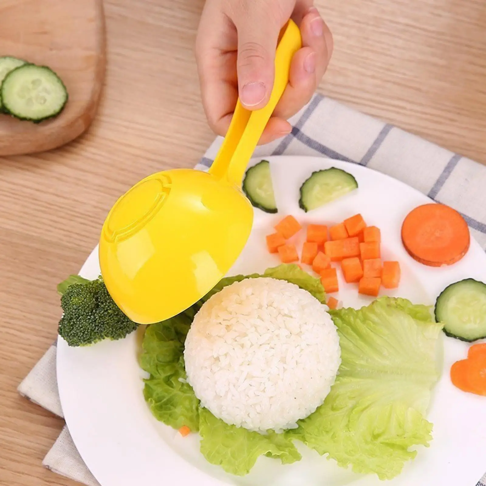 Rice Scoop Mold Non-stick DIY Sushi Mold Rice Ball Spoon Half Round Cooke Spoon 1pc Kitchen Accessory Tool