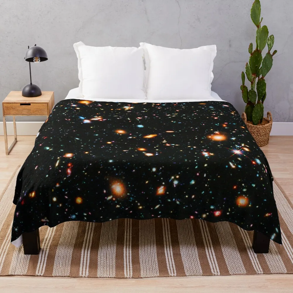 

Hubble Extreme Deep Field Throw Blanket Soft Plush Plaid Sofas wednesday Tourist Blankets