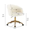 Hengming Golden Foot Office Modern Armchair  Height Adjustable  Rotary Cosmetic Chair  For Bedroom  Set Of 1 6