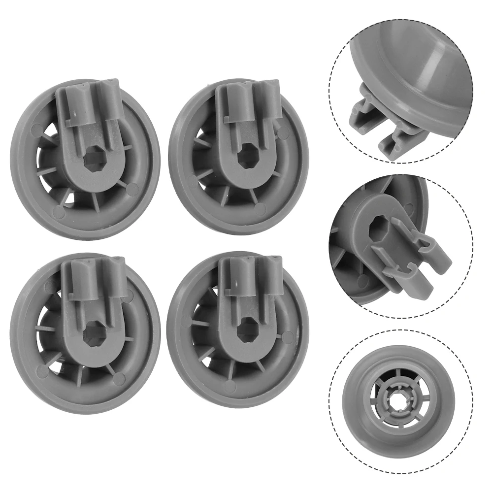 Cutlery Basket, 4pack Roller Accessories For Bosch For Siemens Balay Beko Basket Roll Dishwasher Replacement Lower Basket Spare Wheels