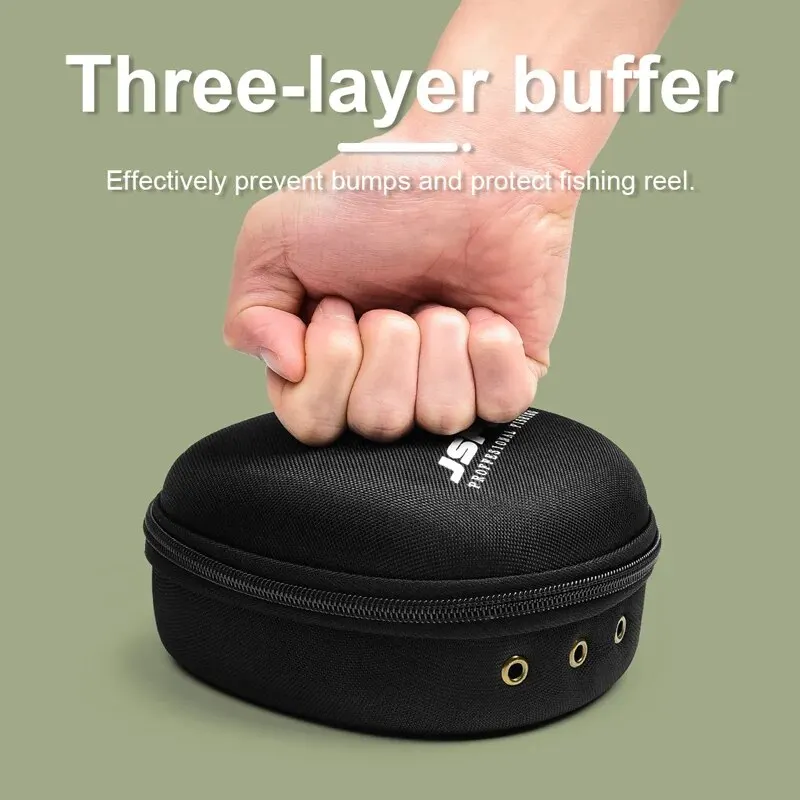 JSFUN Portable EVA Fishing Reel Bag Protective Case Cover For Drum/Spinning/Raft Reel Fishing Pouch Bag Fishing Accessories