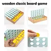 Wooden Connect 4 Classic Grid 4 in a Row Game Strategy Family Board Games 2 Players Suitable for Kids and Adults 5