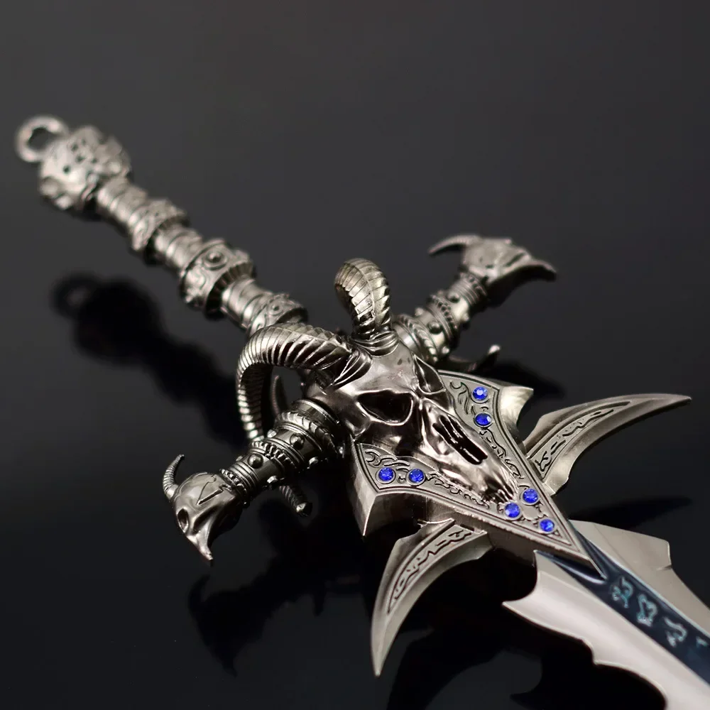 World of Warcraft  Anime Figure Arthas Menethil Lich King Frostmourne Sword Set  Peripheral Metal Weapon Model Boy Gift Toy Game 5