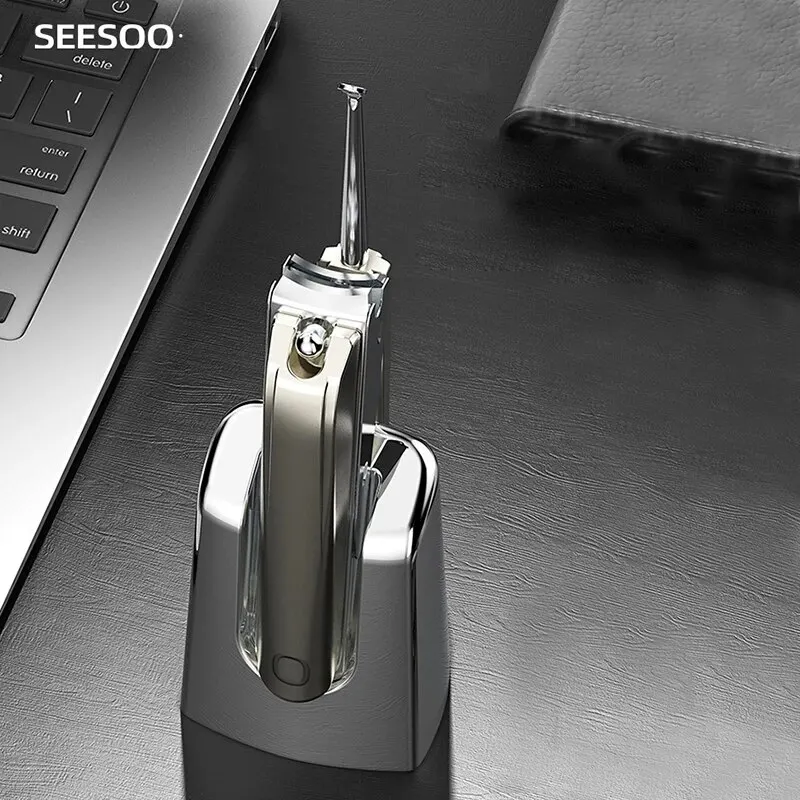 SEESOO 물튀김 방지 손톱깎이 귀 스푼, 성인용 사무용품, 마그네틱 베이스 포함, 고품질 2 종 세트