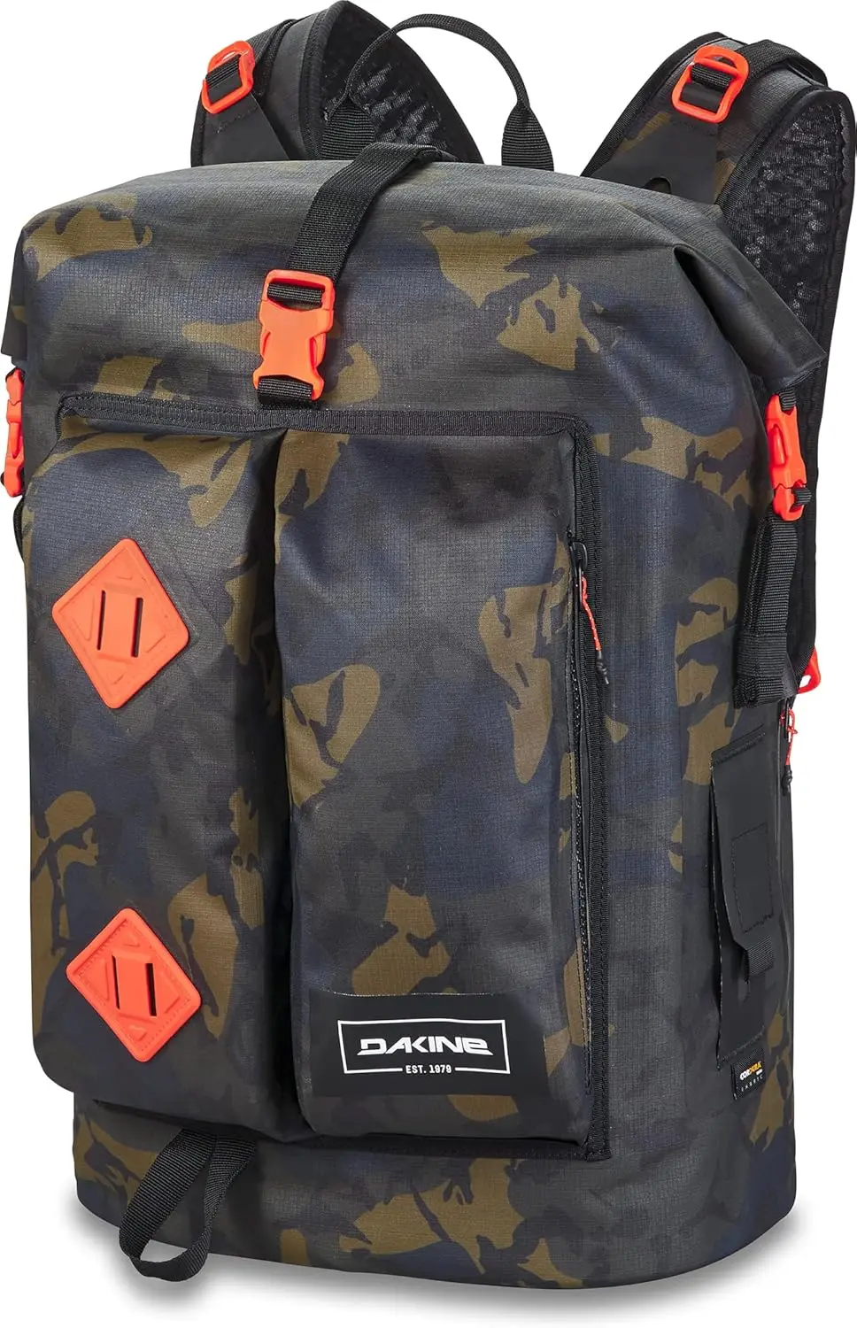 Dry Pack 36L-Deep Blue, One Size，Waterproof welded construction with roll top closure, Welded front stash pockets