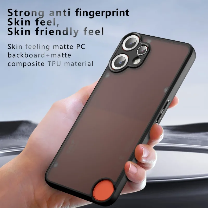 Matte Shockproof Phone Case with Hard Bumper and Soft Clear Back Cover