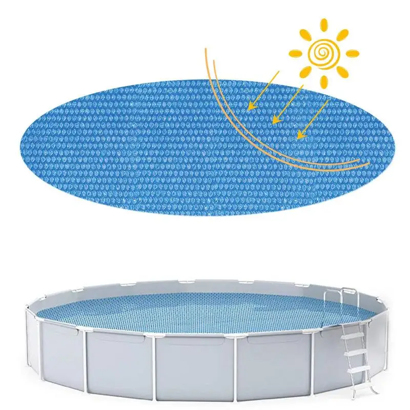 

Above Ground Pool Solar Cover Heat Insulation Blanket Cover for Swimming Pool Protective Round Thermal Blanket with Heart-Shaped