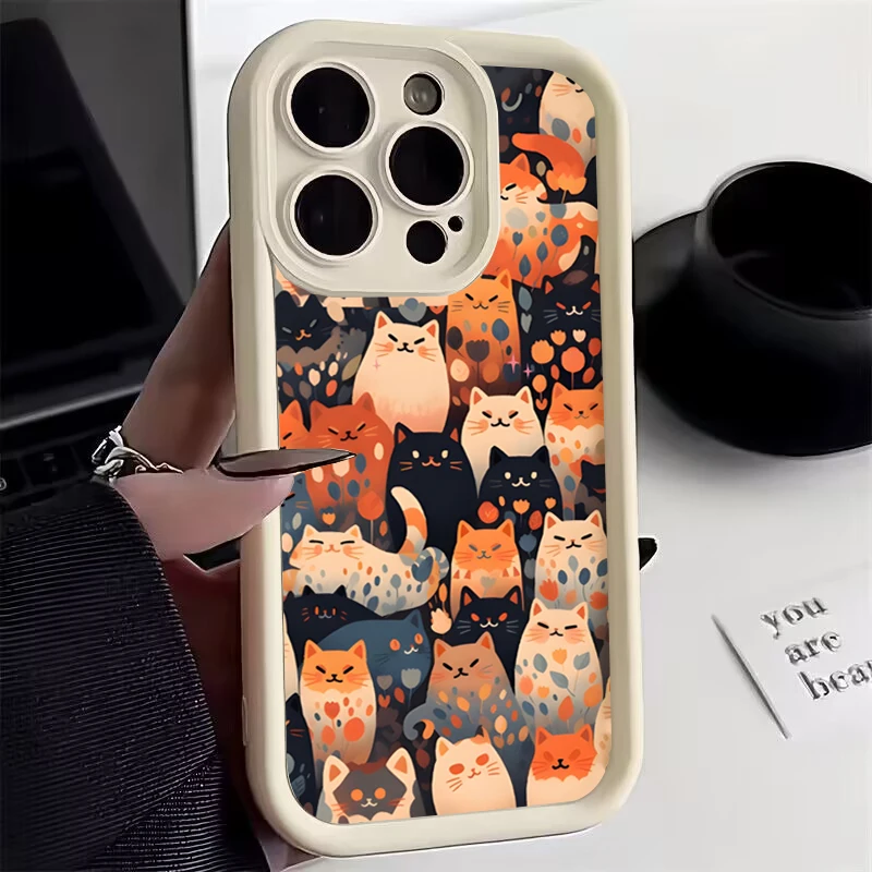 Cartoon Cats Soft Phone Case Cover