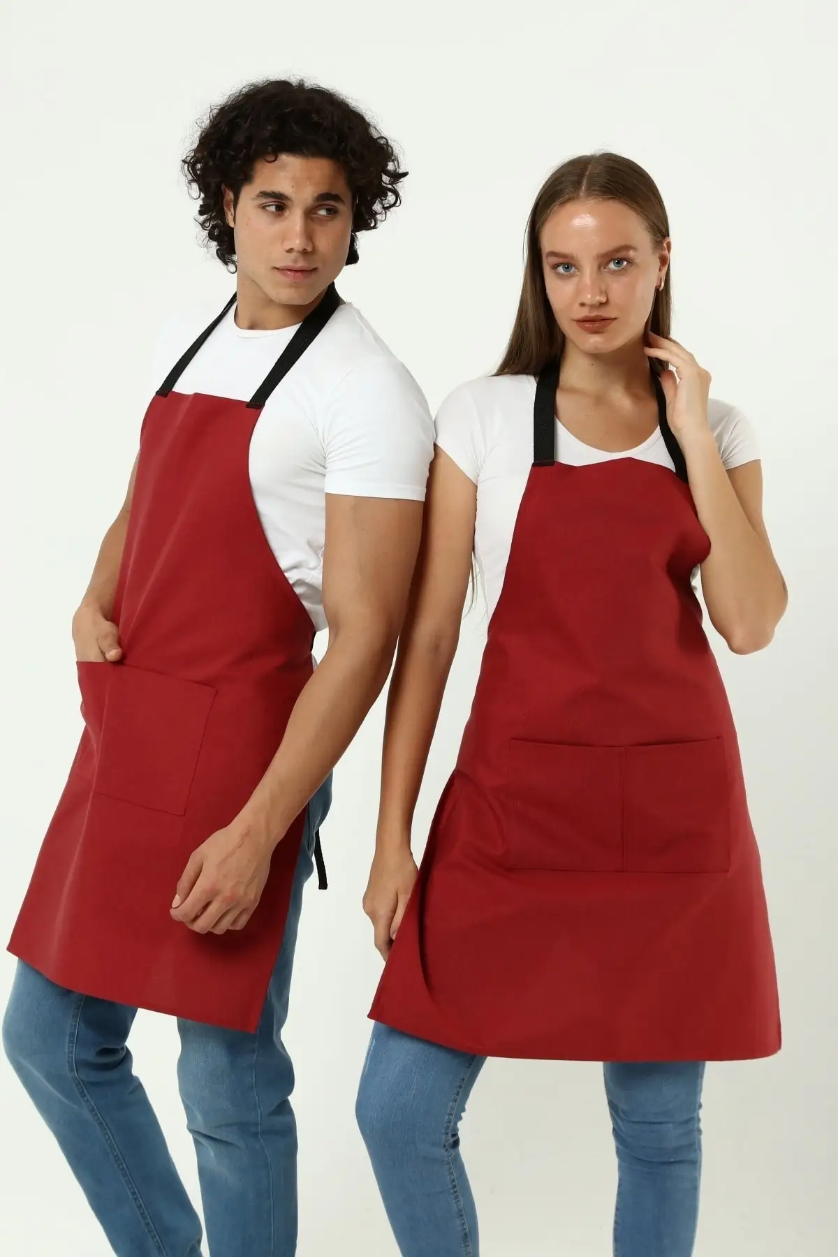 

Cafe, Barista, Hairdresser, Kitchen, Chef, Painter And Florist Aprons Stained Burgundy Apron 80x65 Fabric