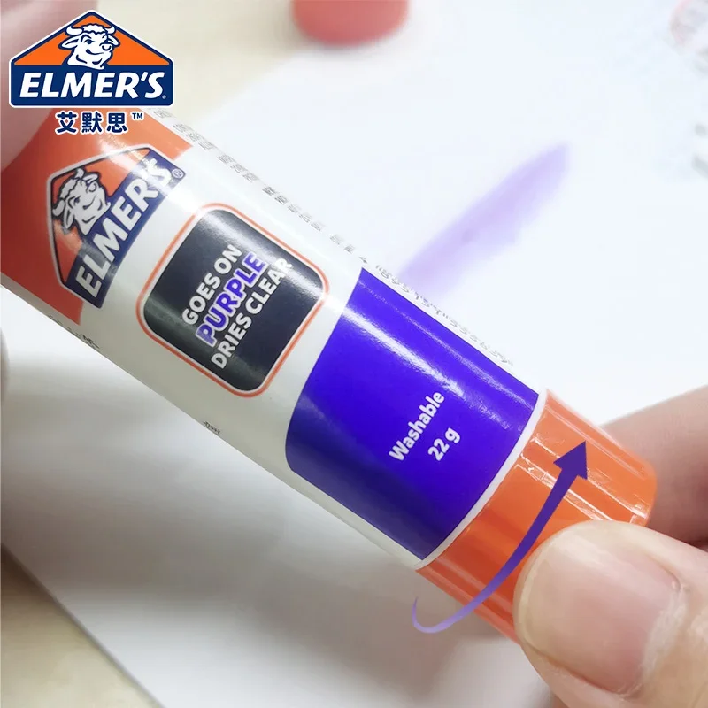 1pc Elmer's Disappearing School Glue Sticks 22 Gram Washable Non Toxic Acid Free For Kids Home Scrapbooking Supplies glue stick