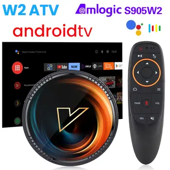 W2 ATV TV Box Android 11 Amlogic S905W2 supporto 4K AV1 2.4 e 5G Wifi BT con Google Voice Remote 2 g16g 4 g32g 64G Smart TV Box 1