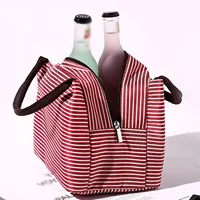 Sac à déjeuner avec poignée isolante, sac isotherme pour femmes et enfants, boîte à déjeuner pique-nique voyage Portable stockage des aliments petit déjeuner sac alimentaire thermique 4
