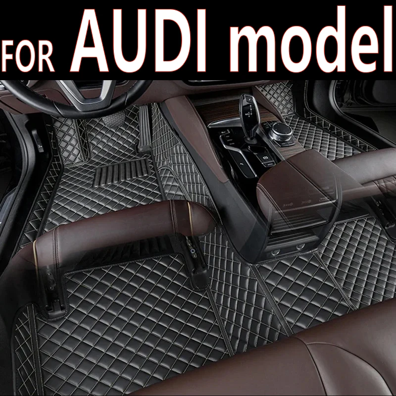 

Leather Car Floor Mats For AUDI TT 2seat TT 4seat TTS Q8 e-tron A2 80 Convertible SR6-b5 s8 A1 Petrol 2022 2023 Car Accessories