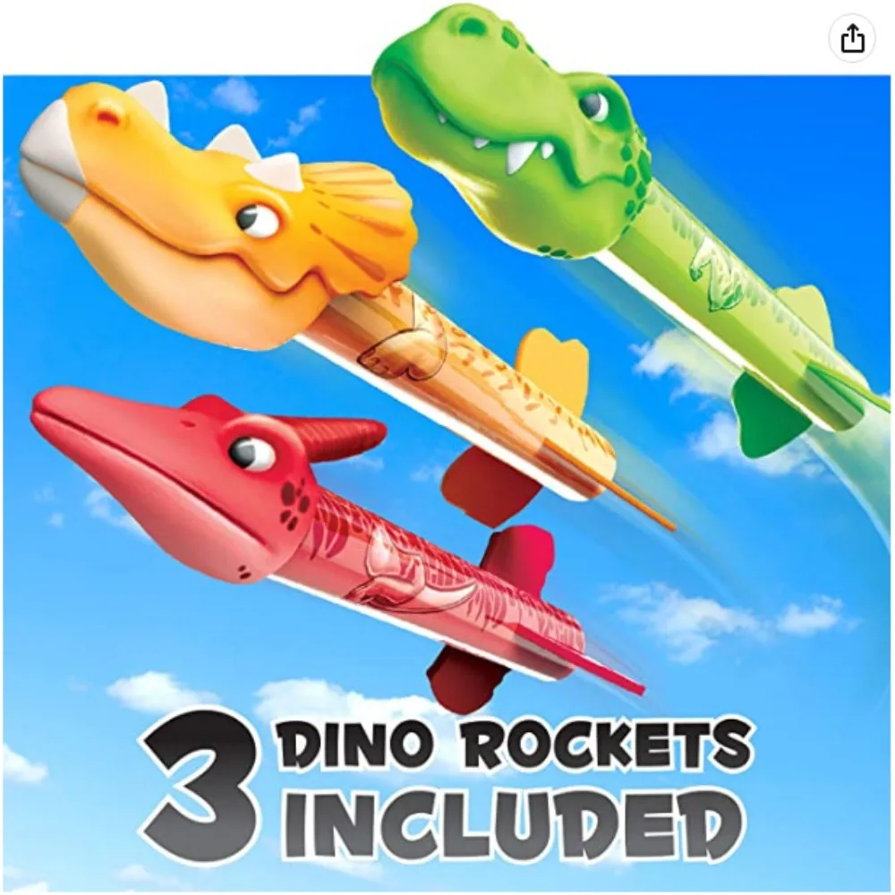 

Air Pressed Dino Blasters Jump Stomp Strong Power Launcher Toy Adjustable Direction Thickening Rocket Pedal Games