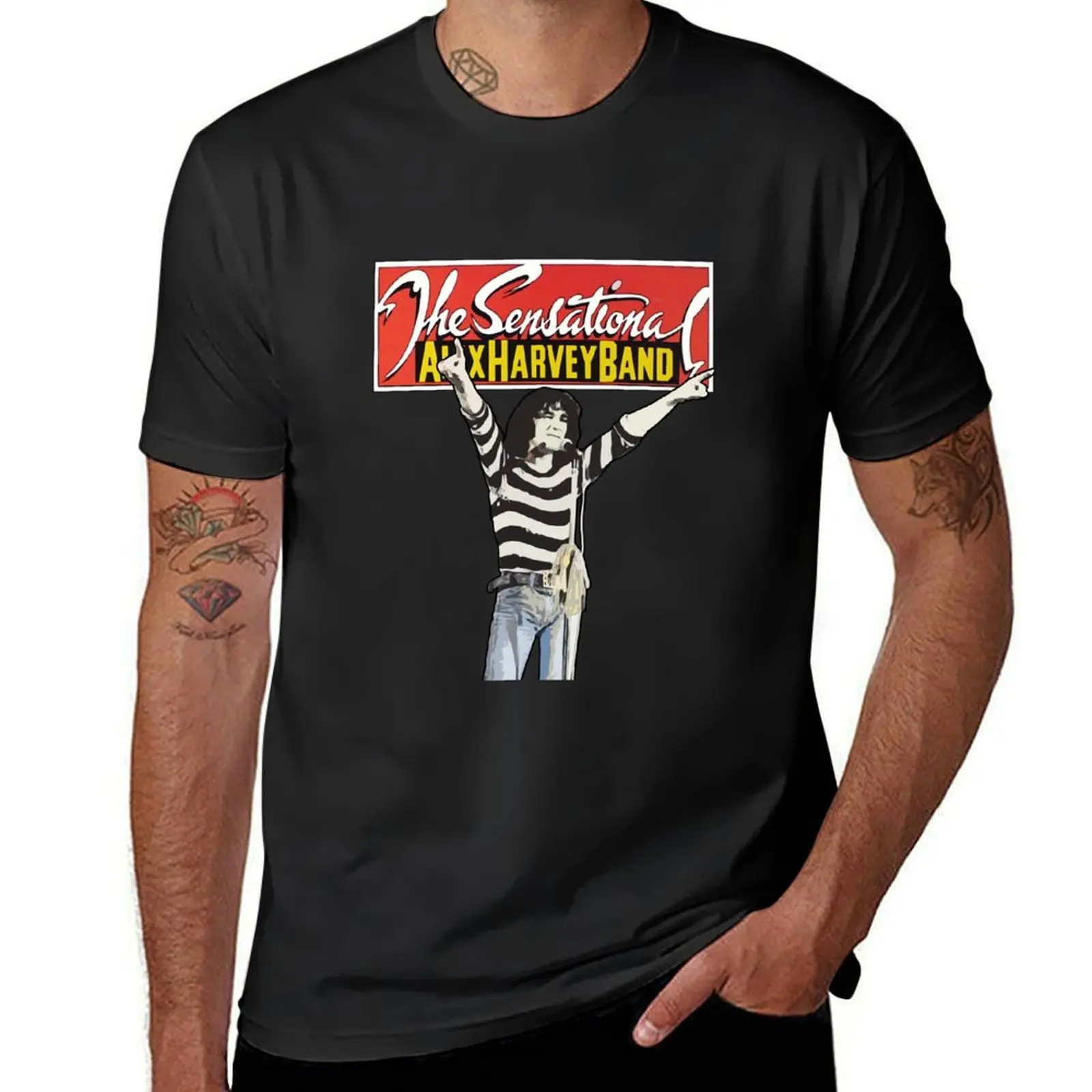 

The sensational alex harvey band T-Shirt new edition anime T-shirt men