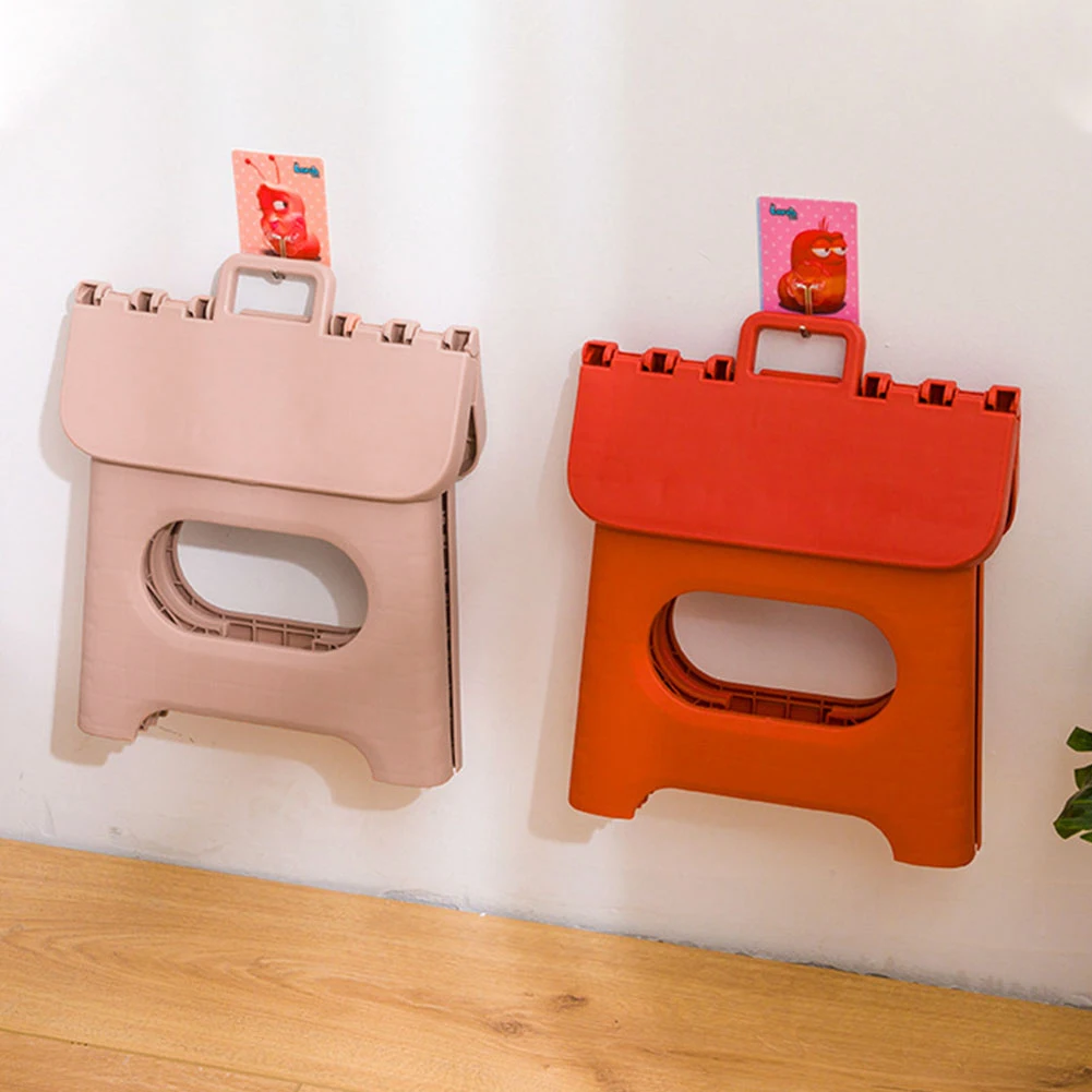 For Adults Children Durable Multifunction Comfortable Handheld Folding Step Stool Save Space PP Travel Portable Safe Home