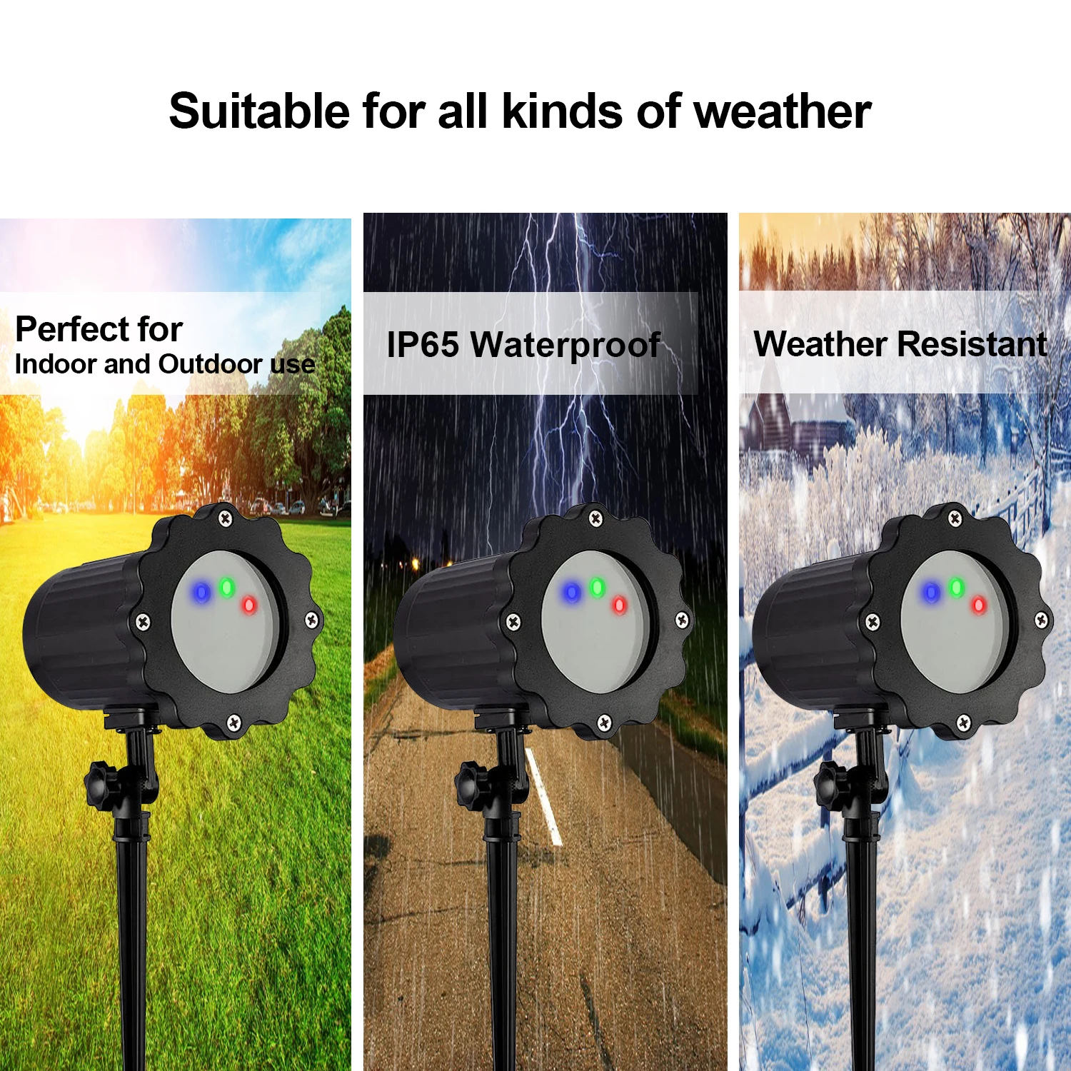 ALIEN Christmas Starry Laser Projector Lights Outdoor RGB Moving Star Shower With Remote