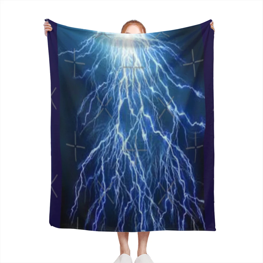 lightning storm Thin Blanket Soft comforter sets throw for Couch Warm Flannel Blankets Bedroom Summer Blanket