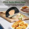 Garlic Press Rocker Stainless Steel Garlic Mincer Garlic Crusher Easy-Squeeze Tool with Peeler and Cleaning Brush for Smashing 5