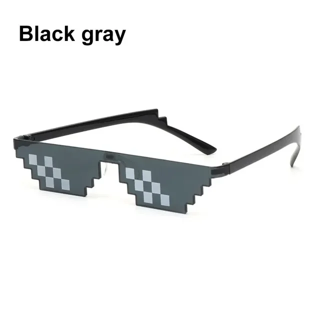 Enhanced Product Title:  
Pixelated Retro Mosaic Sunglasses - Fun Thug Life Gamer Shades