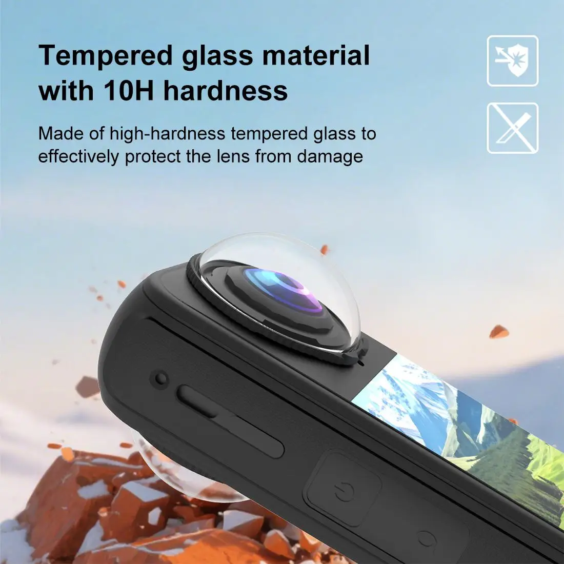 Insta360 X4 Air 2025 카메라용 회전형 유리 렌즈 커버, 김서림 방지 광학 유리 렌즈 보호 캡 액세서리