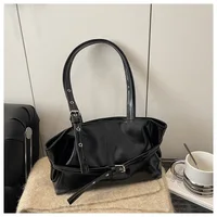 Large Capacity Women’s Shoulder Bag Tote Commuter Bag Simple Vintage Cross-Border New Style Bag Versatile Sensation 2025