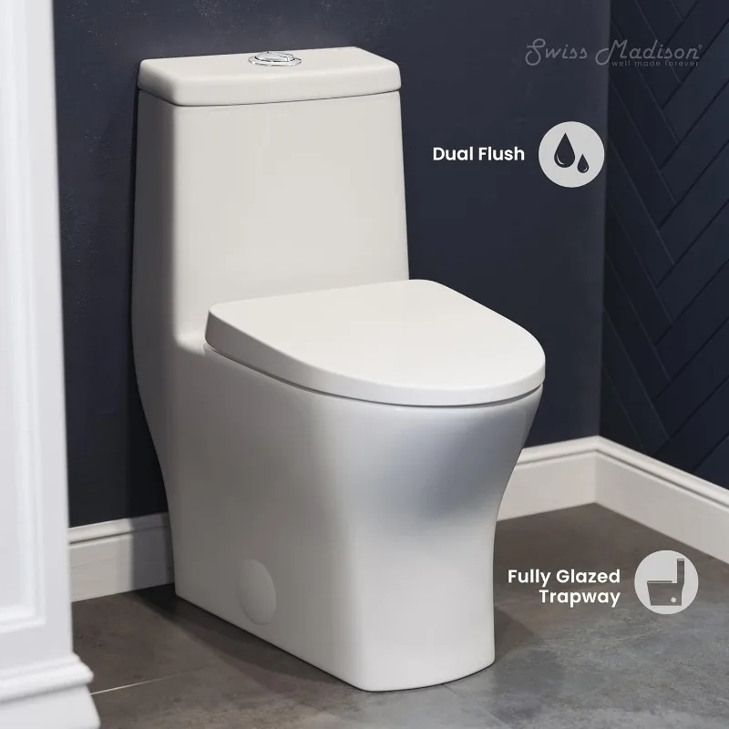 Well Made Forever SM-1T277, Sublime II One-Piece Round Toilet, 10" Rough-In 1.1/1.6 gpf 2